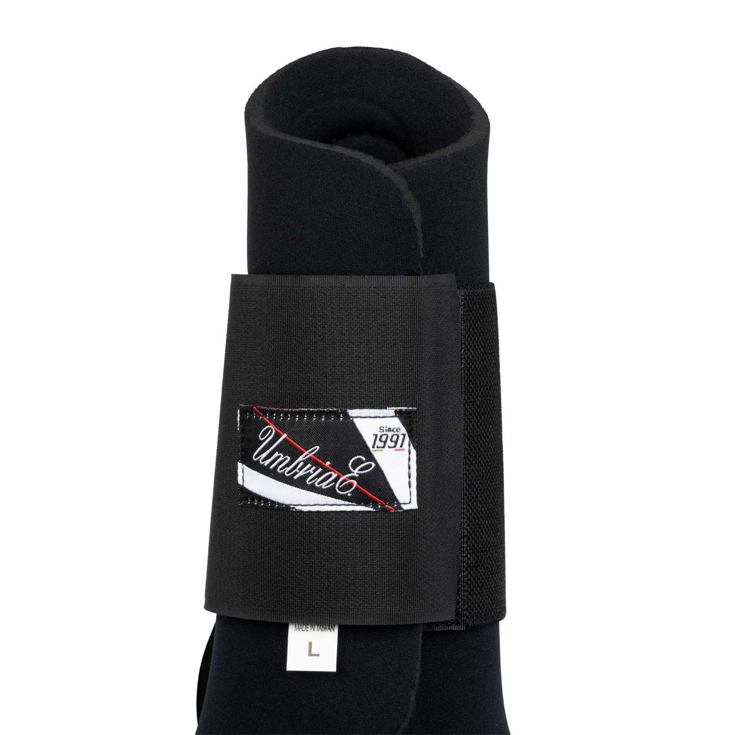 Protectores de neopreno con cazoleta de goma Umbria Equitazione - Negro