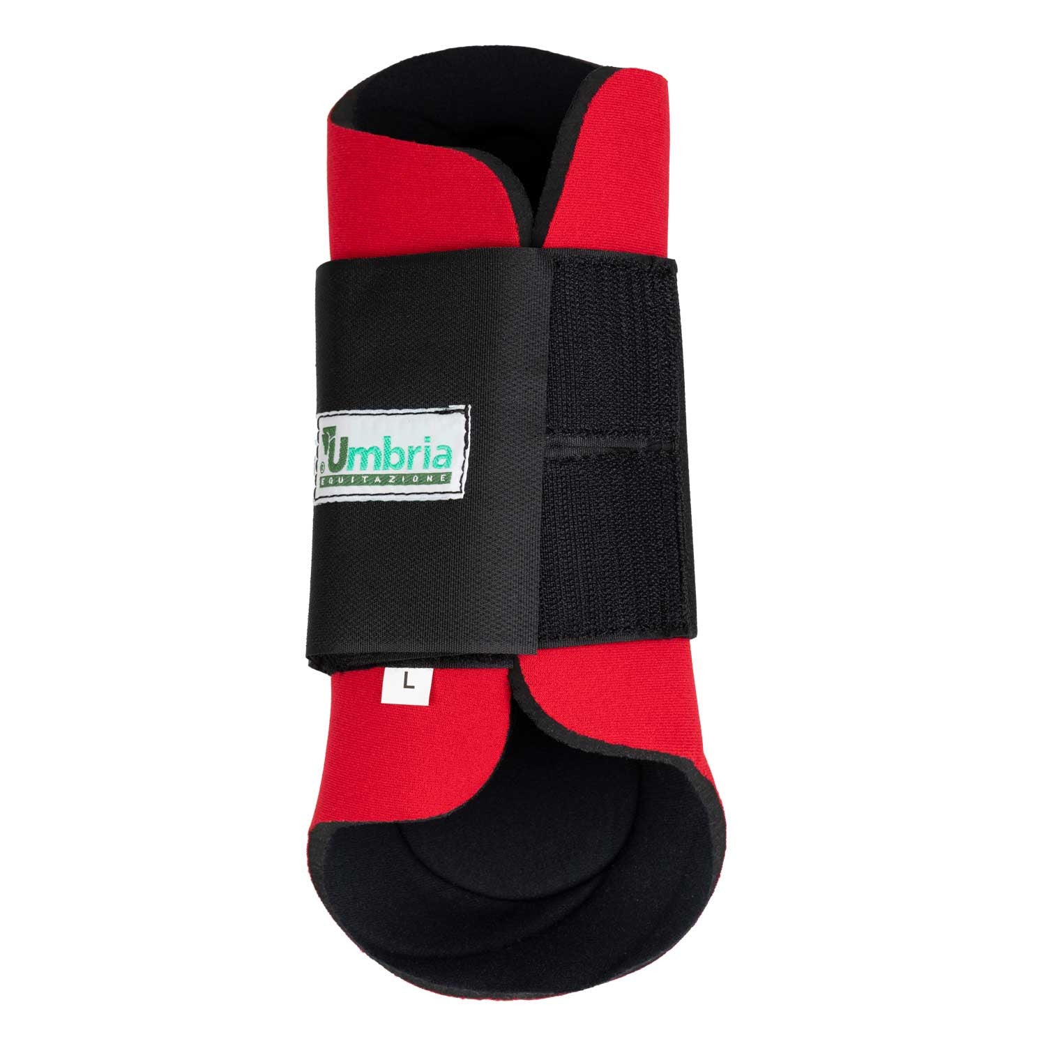 Protectores de neopreno con cazoleta de goma Umbria Equitazione - Rojo