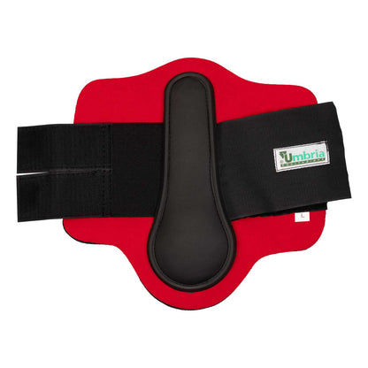 Protectores de neopreno con cazoleta de goma Umbria Equitazione - Rojo