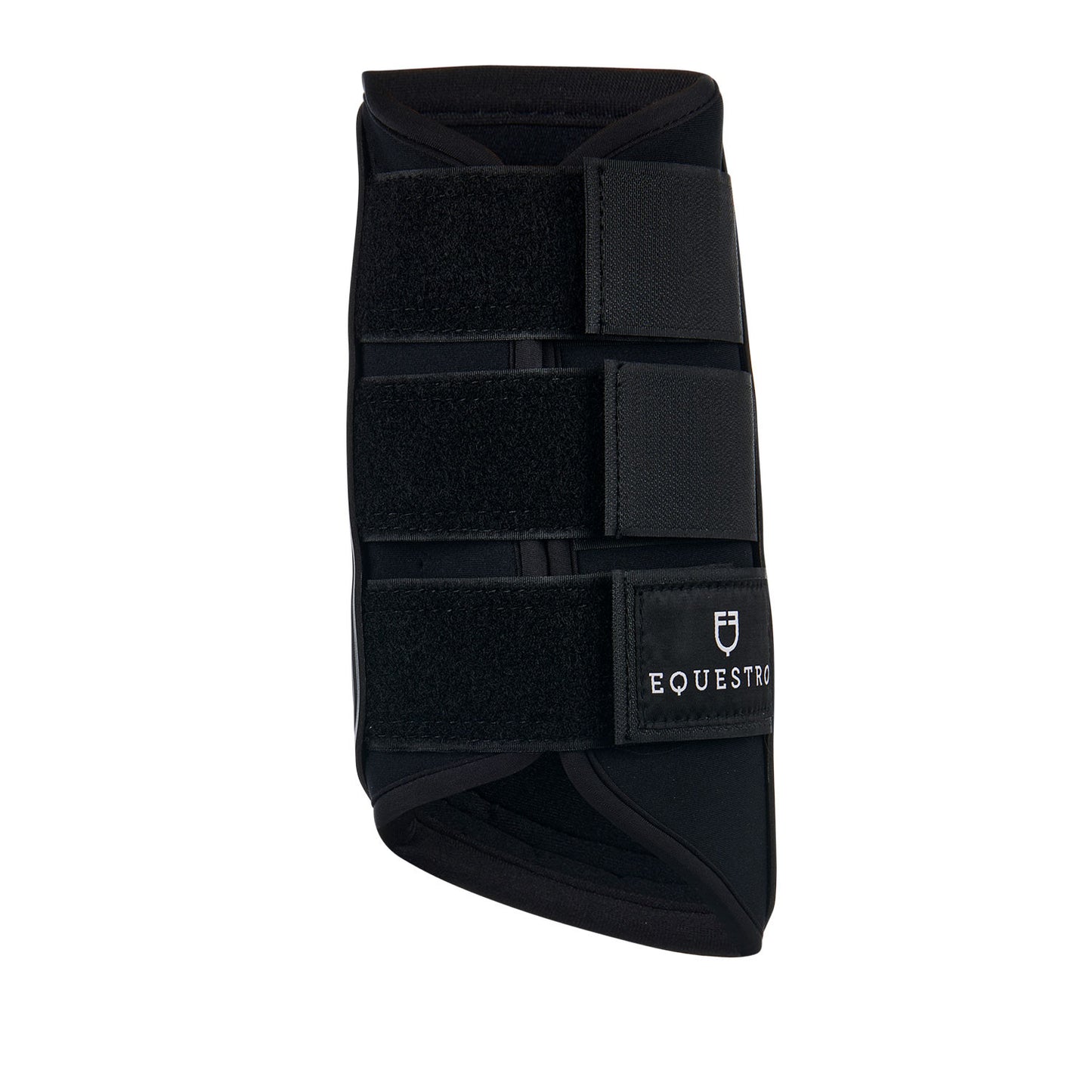 Protectores para conjunto en neopreno y cuero perforado Equestro - Negro