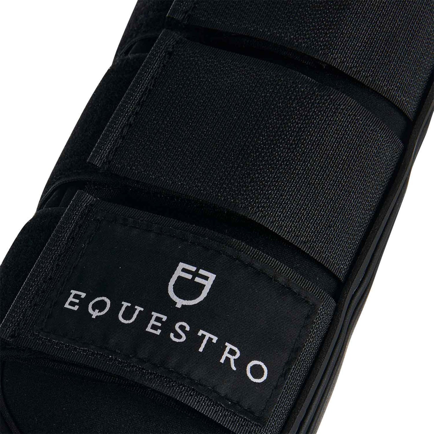 Protectores para conjunto en neopreno y cuero perforado Equestro - Negro