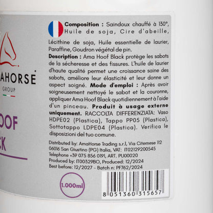 Ama hoof grasa para pezuñas (1000 ml) AmaHorse - Negro
