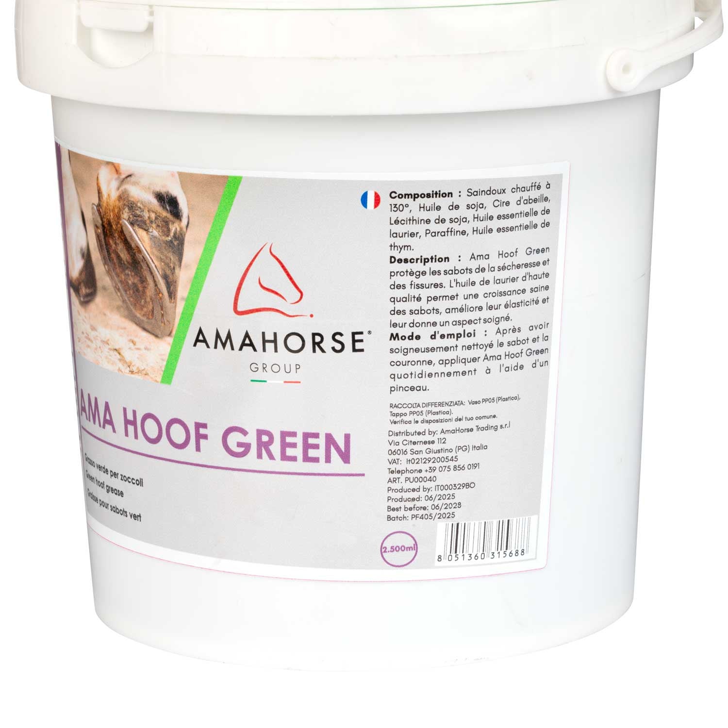 Ama hoof grasa para cascos (2500 ml) AmaHorse - Verde