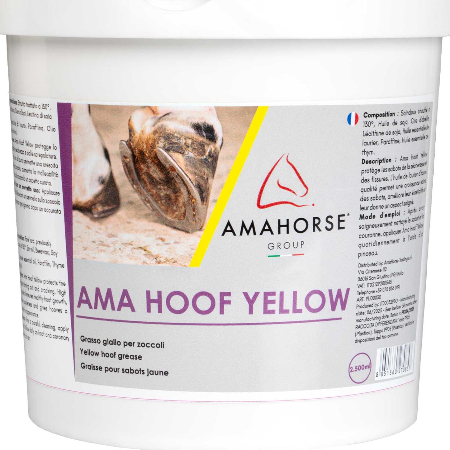 Ama hoof grasa para cascos (2500 ml) AmaHorse - Amarillo