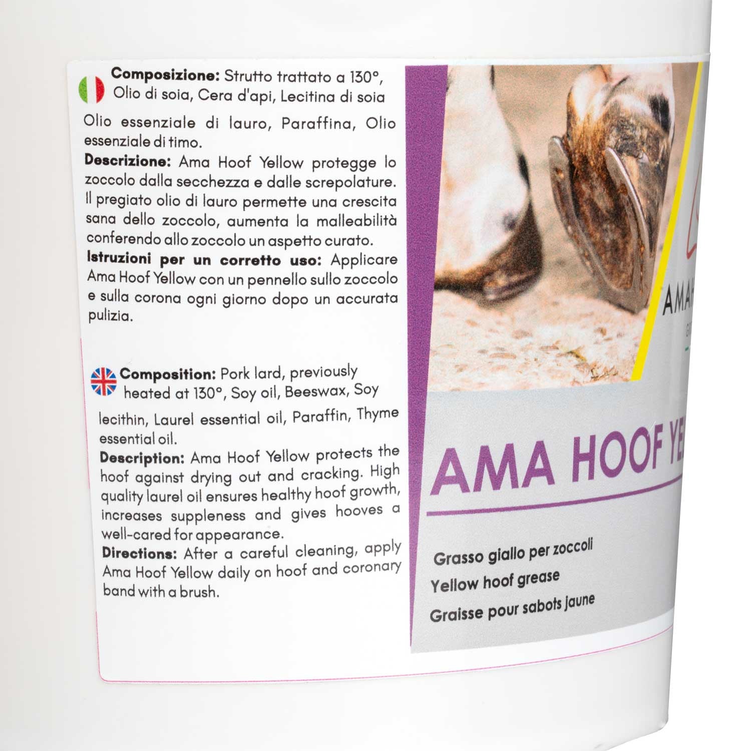 Ama hoof grasa para cascos (2500 ml) AmaHorse - Amarillo