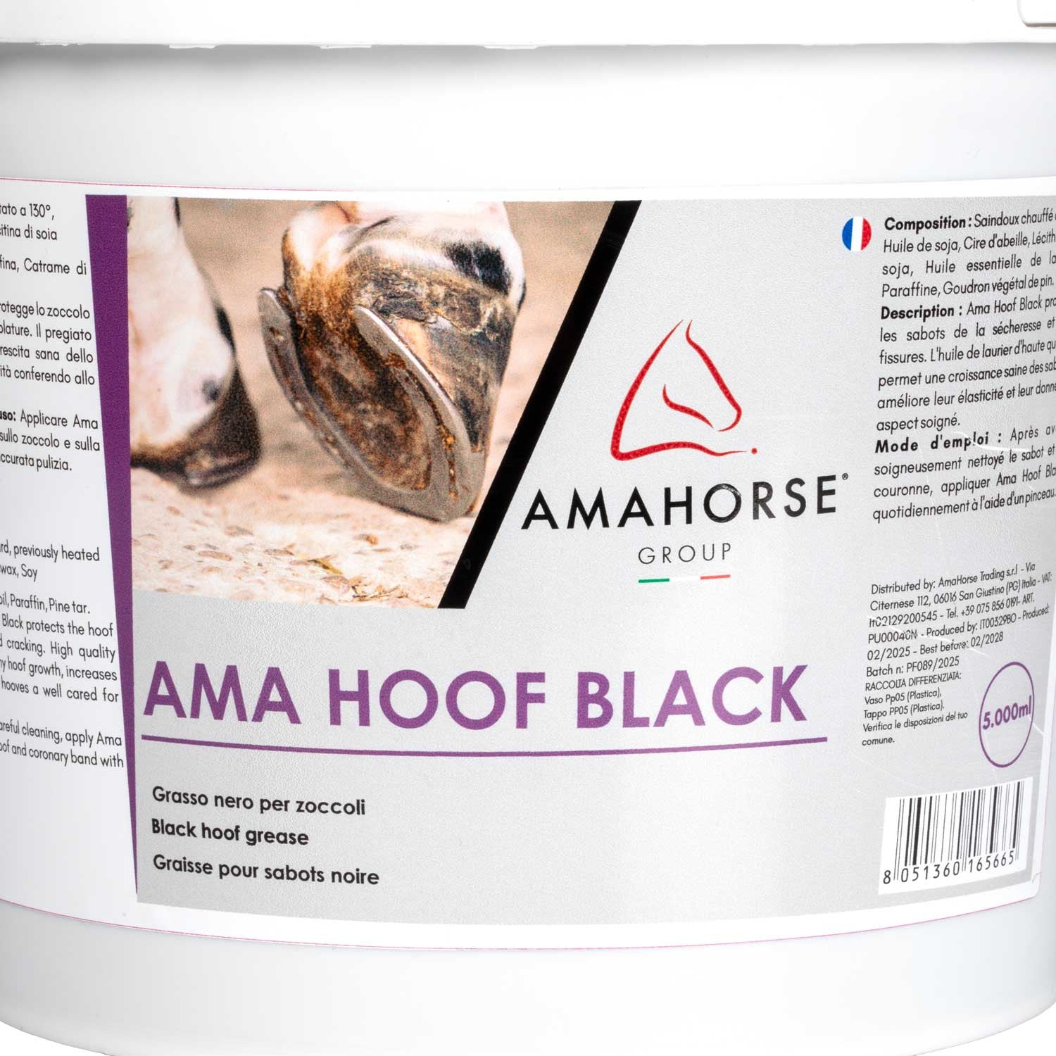 Ama Hoof Yellow Grasa para cascos (5000 ml) AmaHorse - Negro