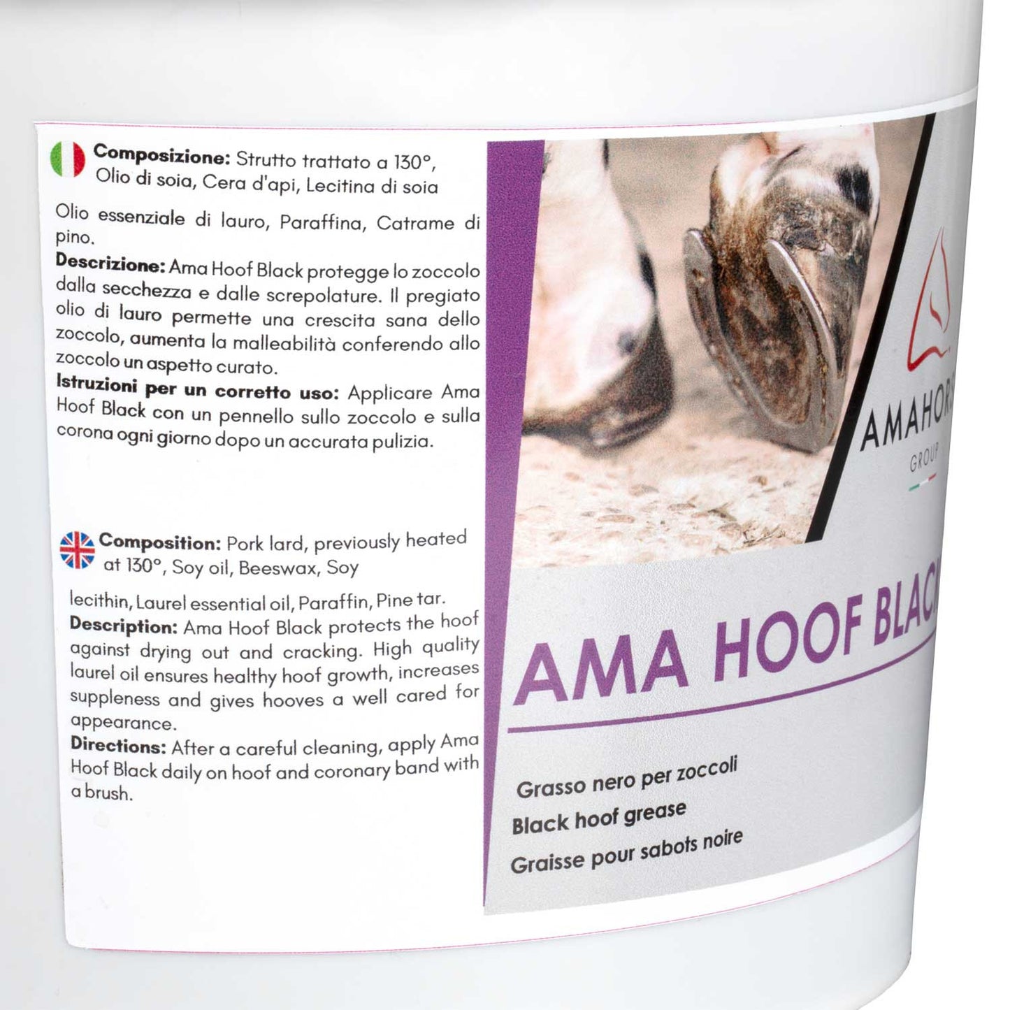 Ama Hoof Yellow Grasa para cascos (5000 ml) AmaHorse - Negro