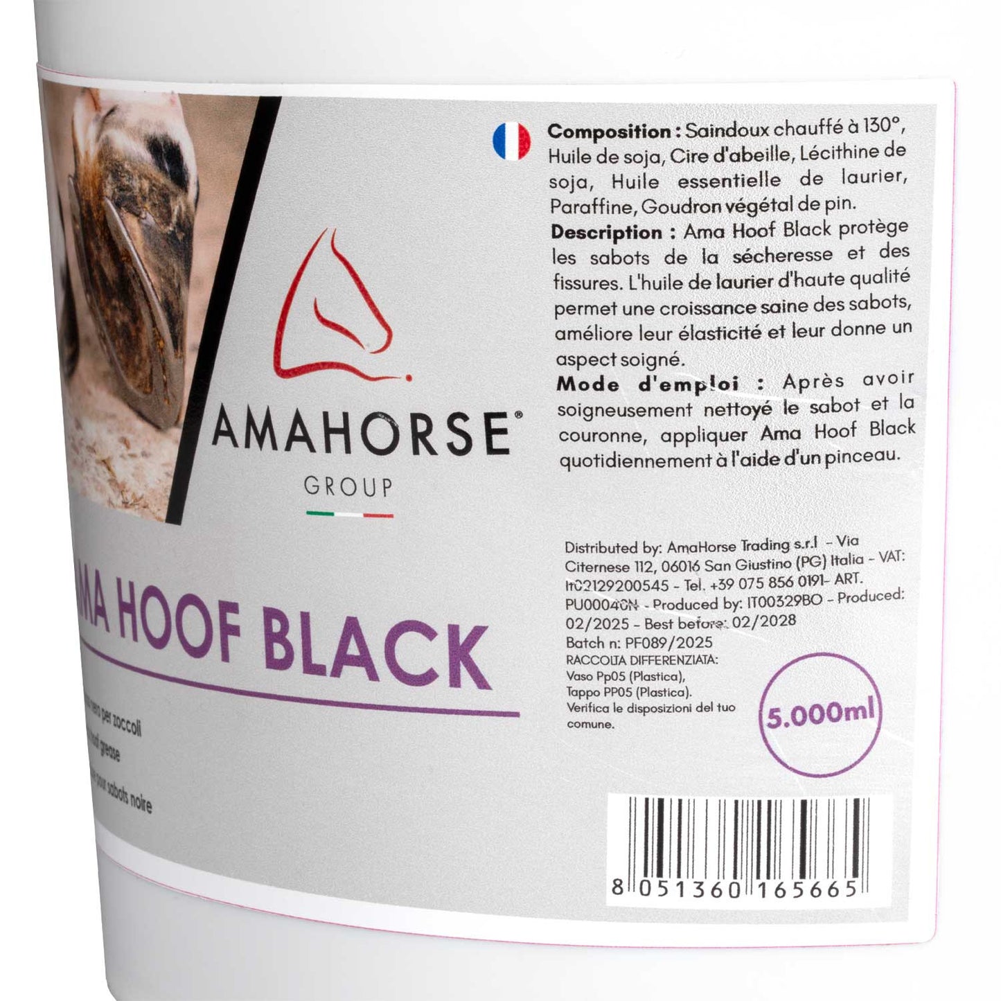 Ama Hoof Yellow Grasa para cascos (5000 ml) AmaHorse - Negro