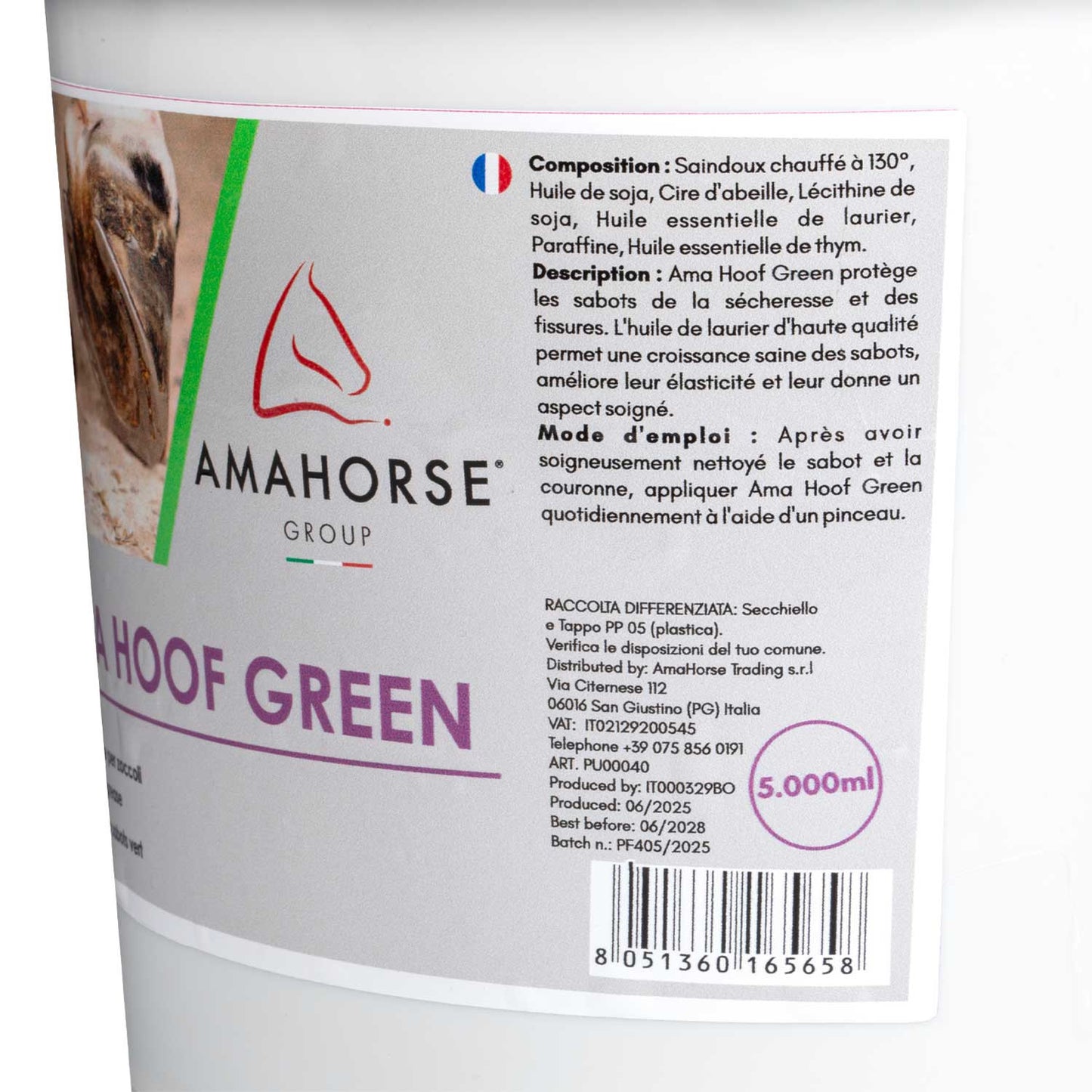 Ama Hoof Yellow Grasa para cascos (5000 ml) AmaHorse - Verde