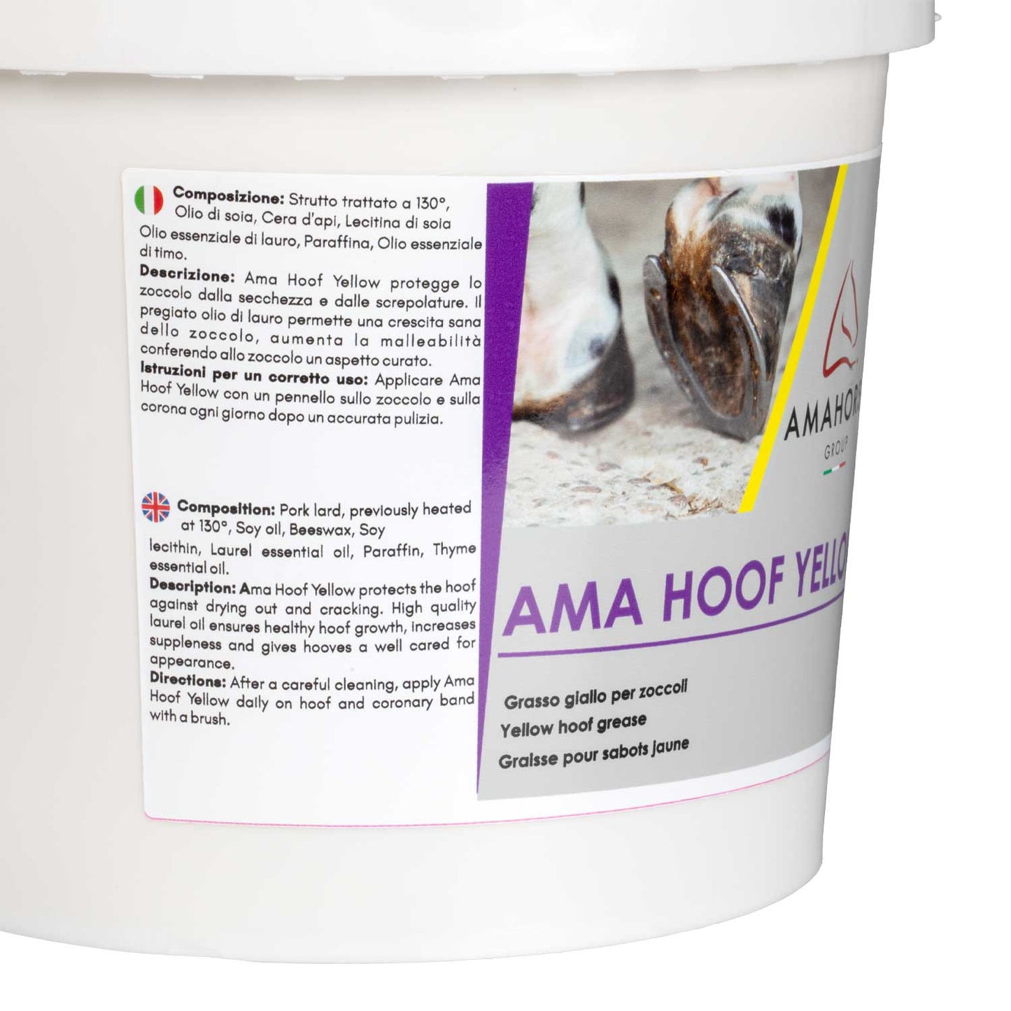 Ama Hoof Yellow Grasa para cascos (5000 ml) AmaHorse - Amarillo