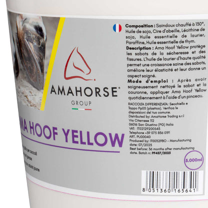 Ama Hoof Yellow Grasa para cascos (5000 ml) AmaHorse - Amarillo