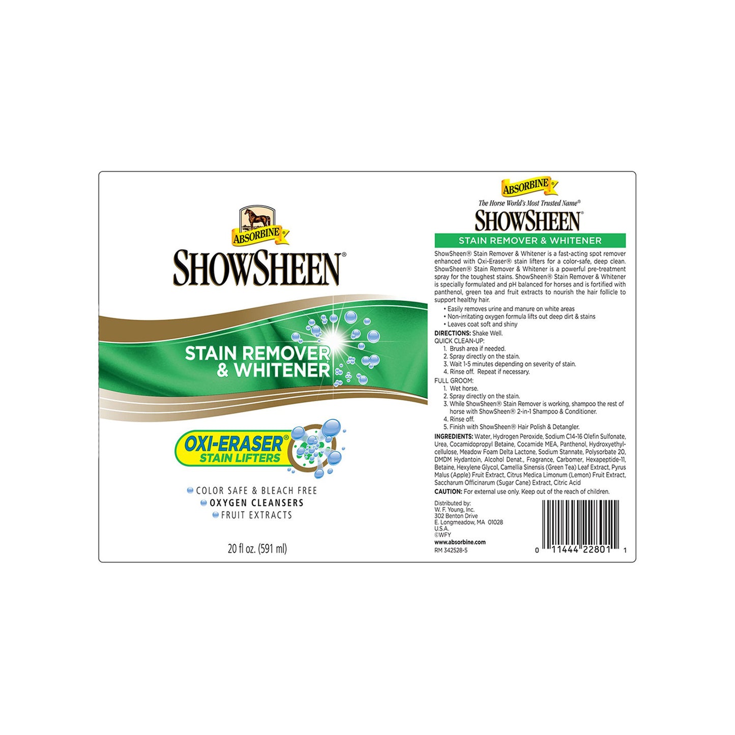 Showsheen Quitamanchas y Blanqueador (591 ml) Absorbine
