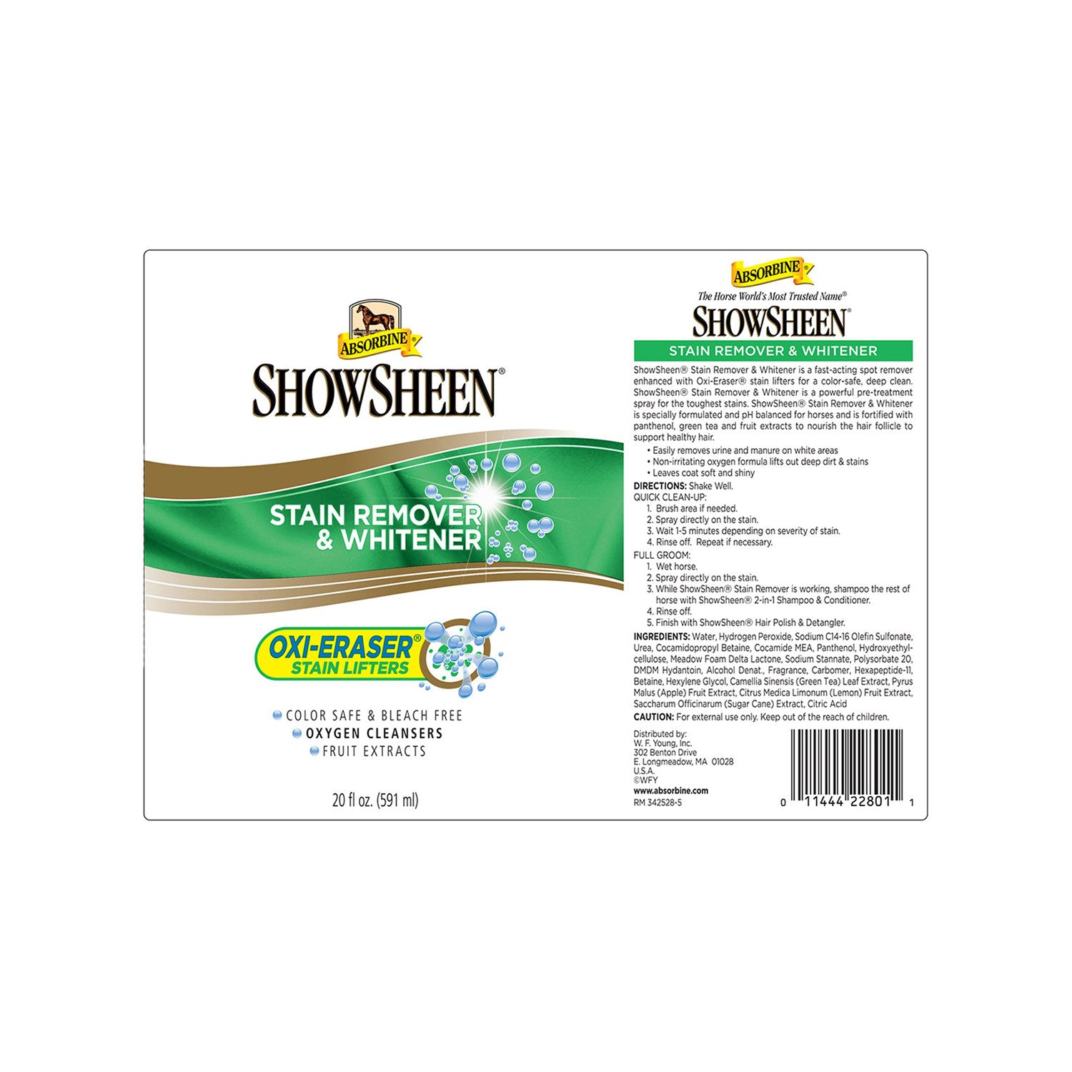 Showsheen Quitamanchas y Blanqueador (591 ml) Absorbine
