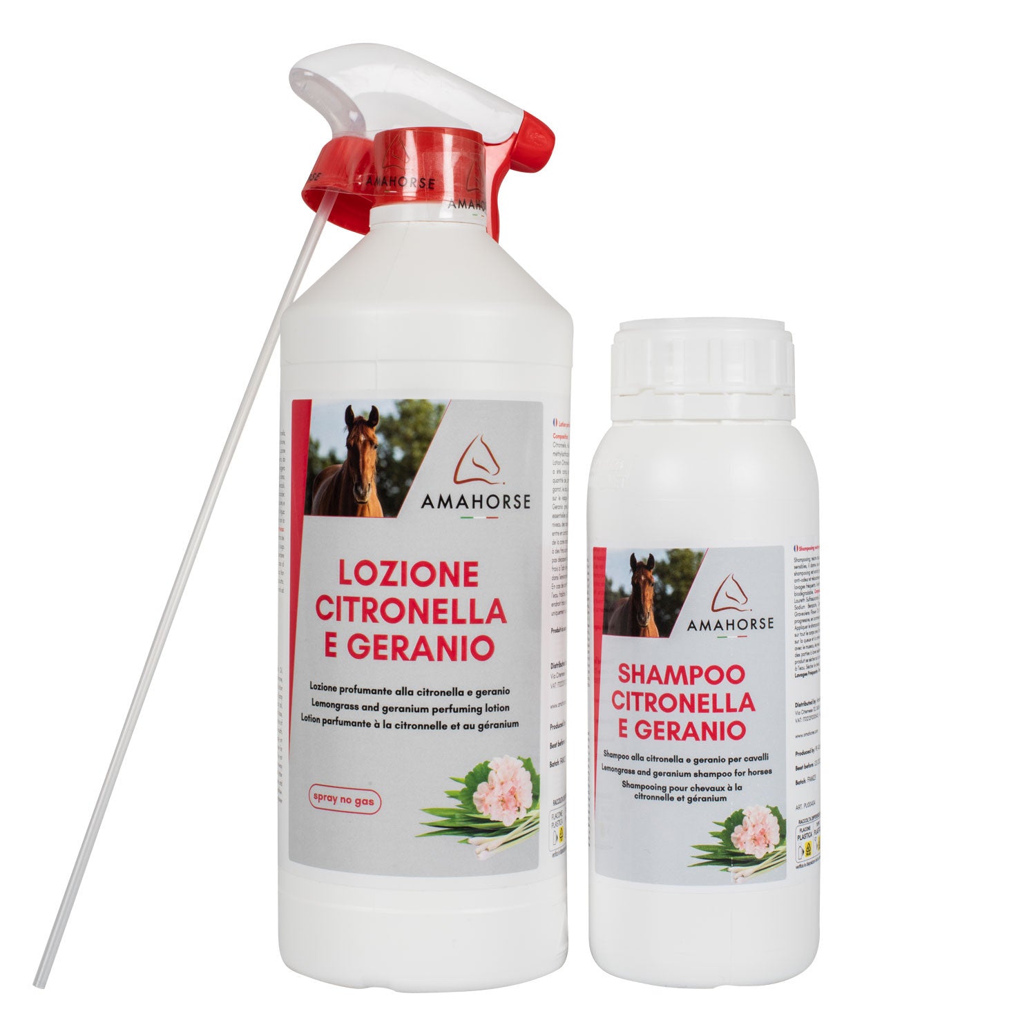 Kit citronela 1 l + champú citronela (1/2 l) AmaHorse