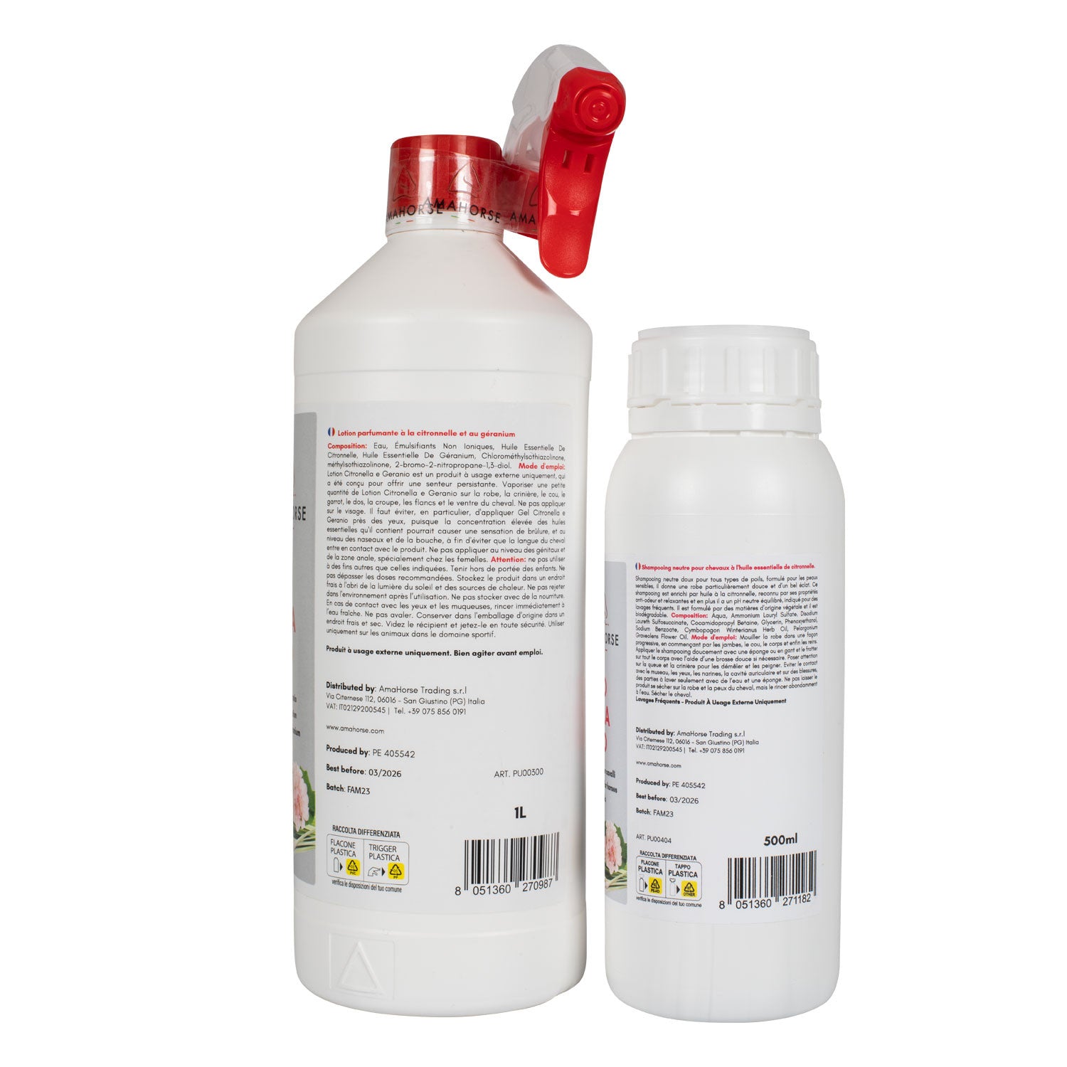 Kit citronela 1 l + champú citronela (1/2 l) AmaHorse
