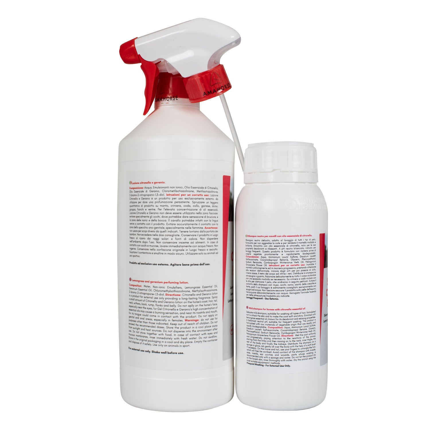 Kit citronela 1 l + champú citronela (1/2 l) AmaHorse