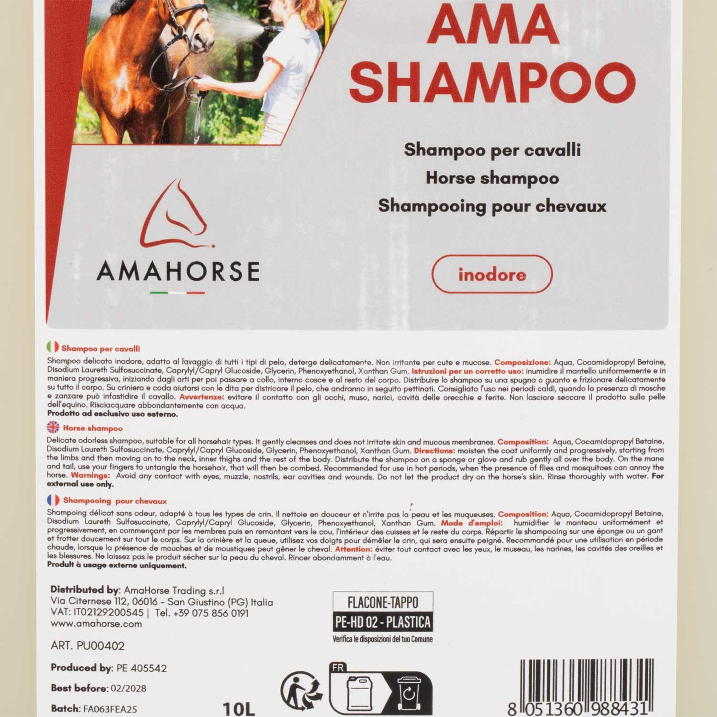 Champú para caballos (10 l) AmaHorse
