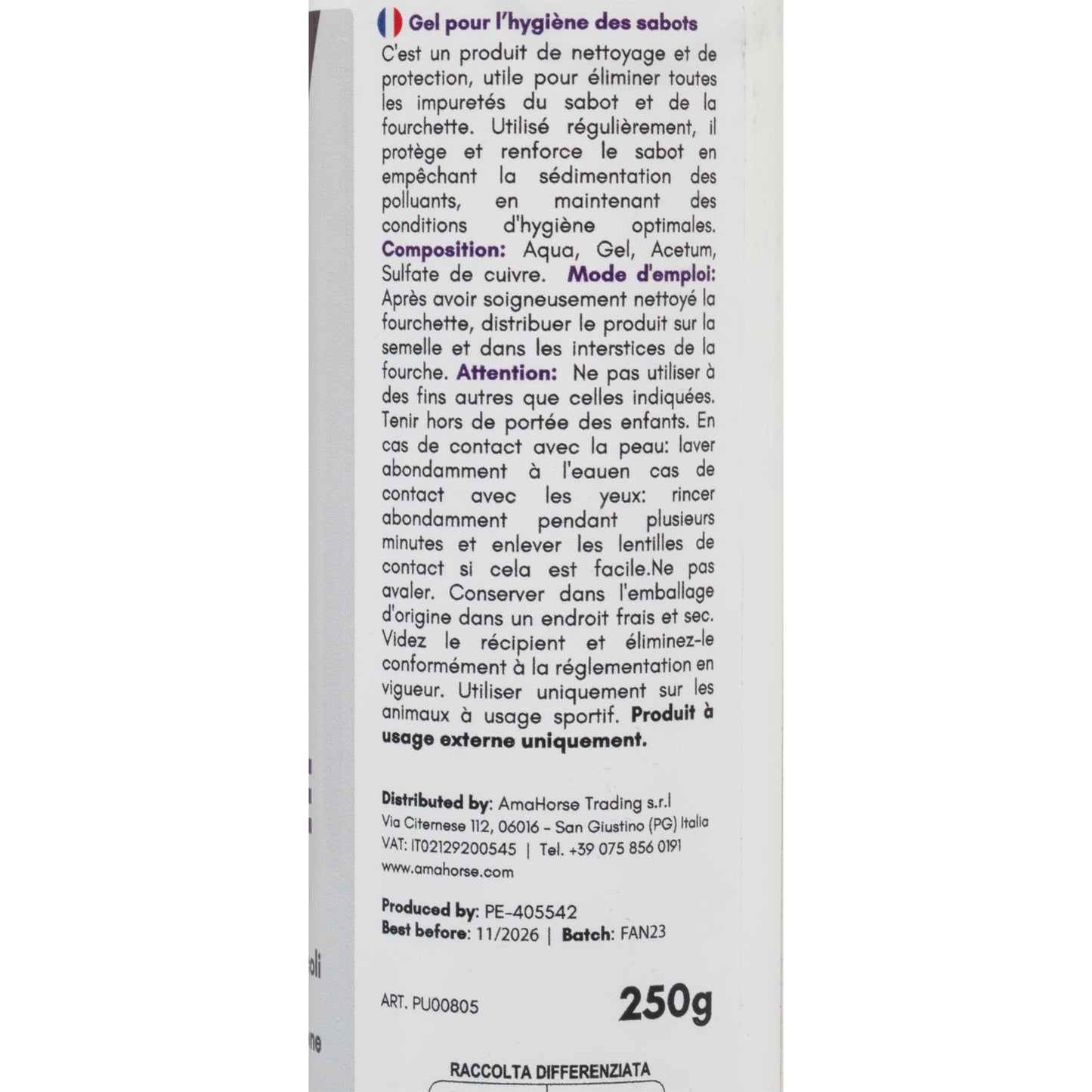Líquido de Villate en gel (250g) AmaHorse