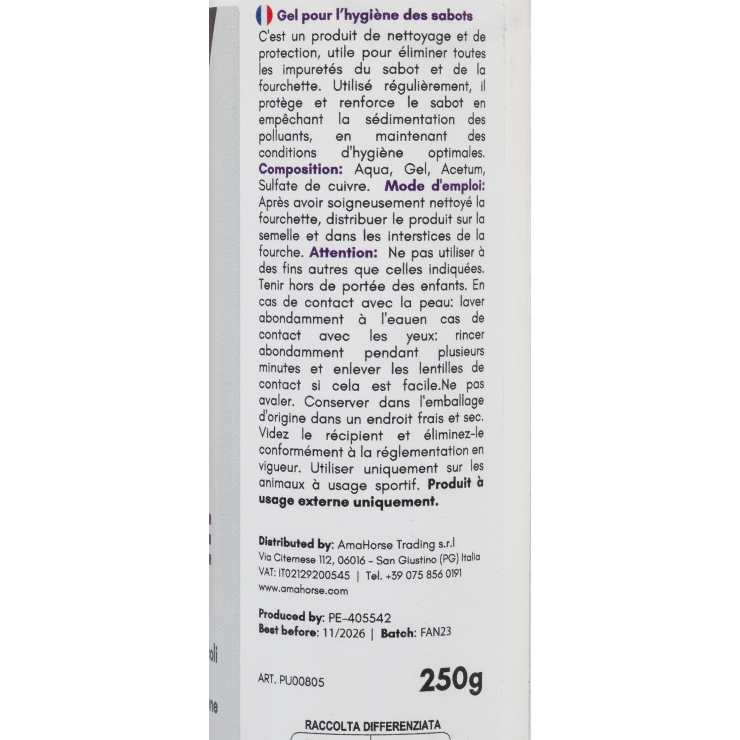 Líquido de Villate en gel (250g) AmaHorse