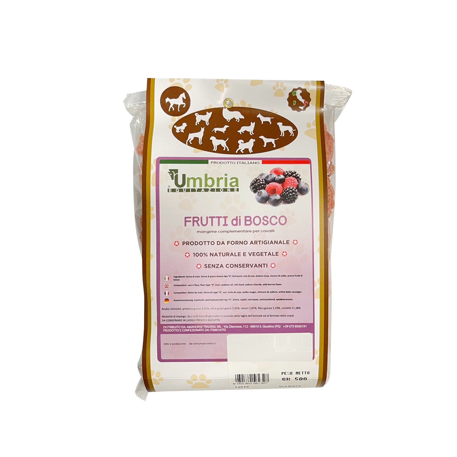Galletas frutos del bosque (500 g) Umbria Equitazione
