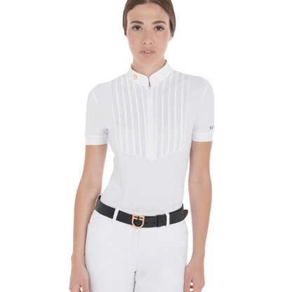 Polo De Mujer Slim Fit De Algodón Plisado Equestro - Rincón del Valle