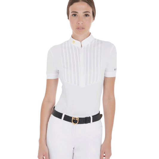 Polo De Mujer Slim Fit De Algodón Plisado Equestro