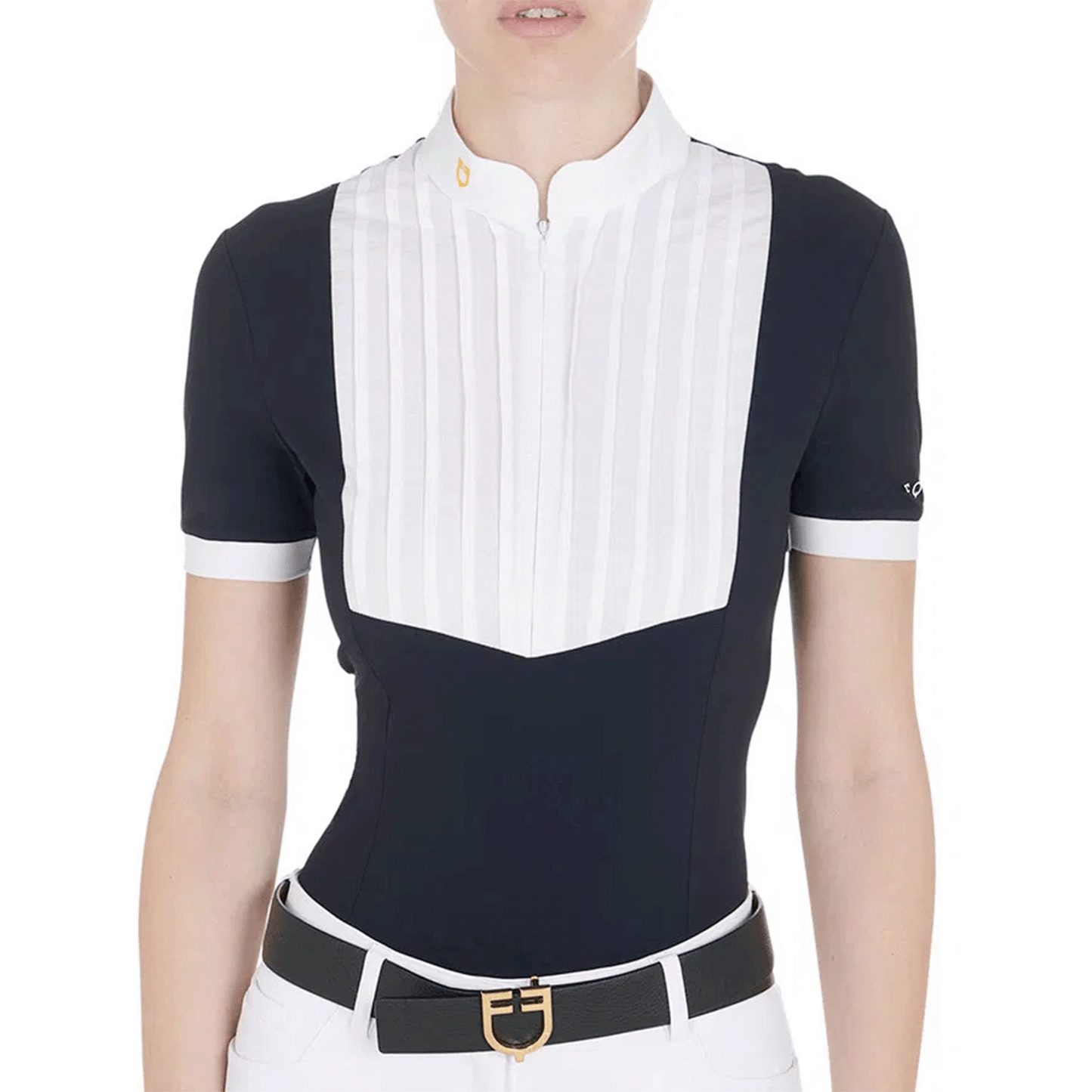 Polo De Mujer Slim Fit De Algodón Plisado Equestro