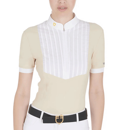 Polo De Mujer Slim Fit De Algodón Plisado Equestro - Rincón del Valle