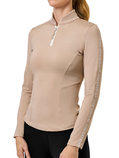 Camiseta técnica Equestrian Stockholm Power Top Sand vista principal
