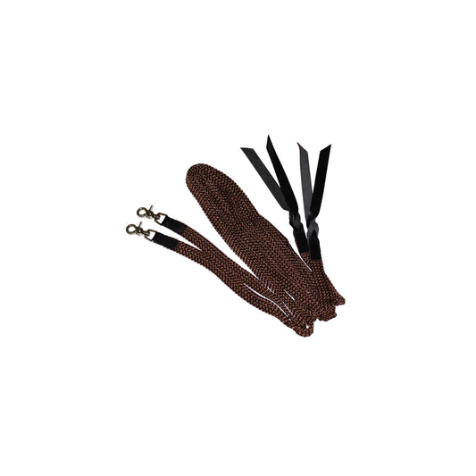 Riendas de cuerda trenzada con mosquetones Lakota - Marrón