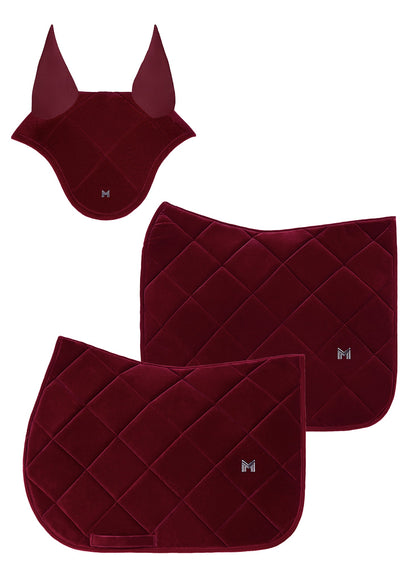Producto ecuestre Maximilian Equestrian Velvet Ear Bonnet (Ruby) detalle 6