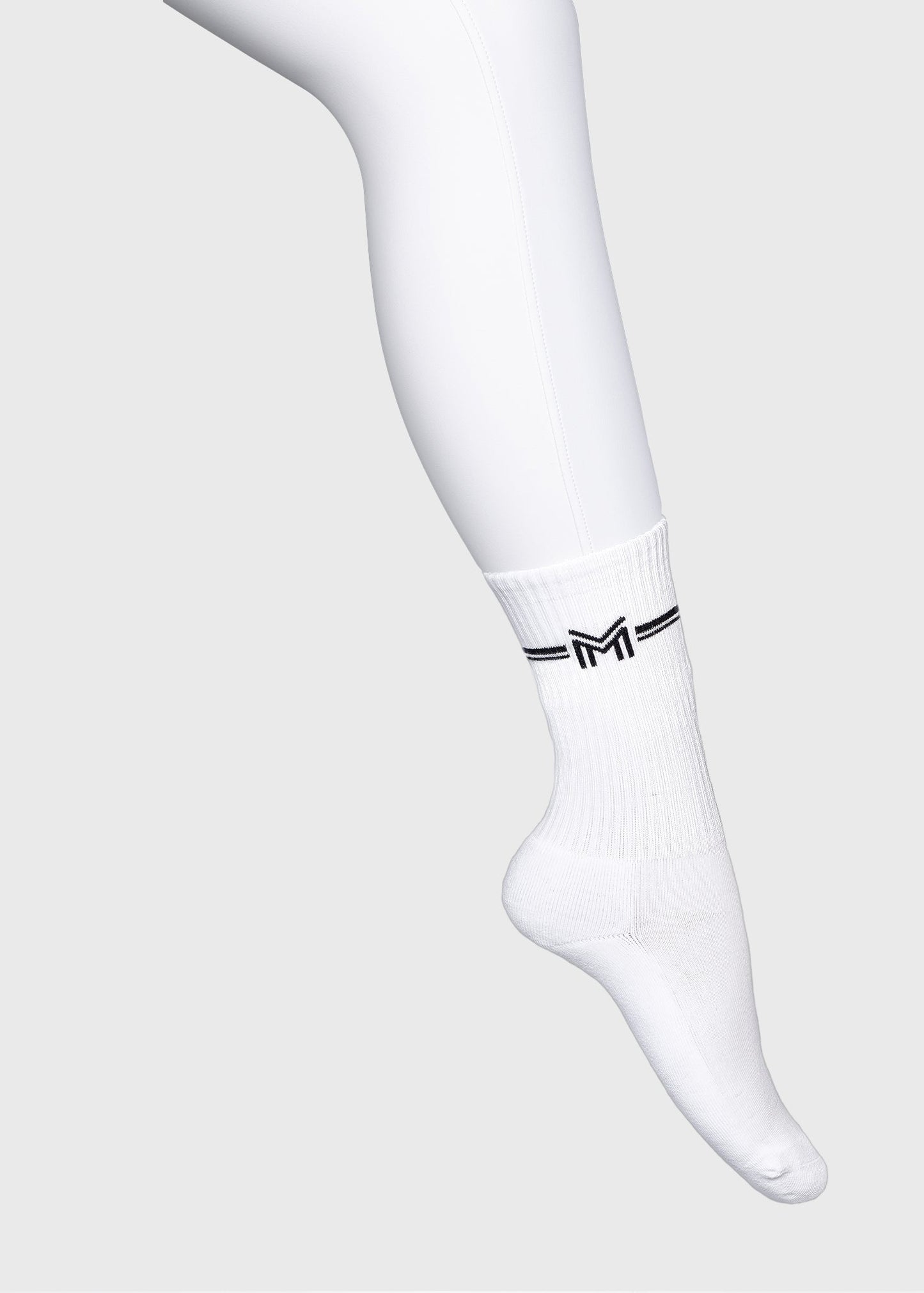 Producto ecuestre Maximilian Equestrian Rise Sports Socks (White) vista principal