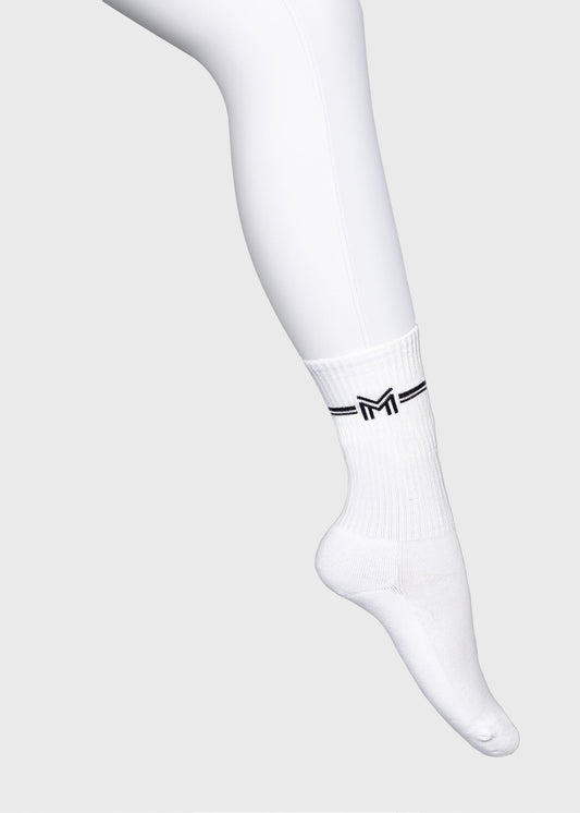 Calcetines Maximilian Equestrian Rise Sports (White) para equitación