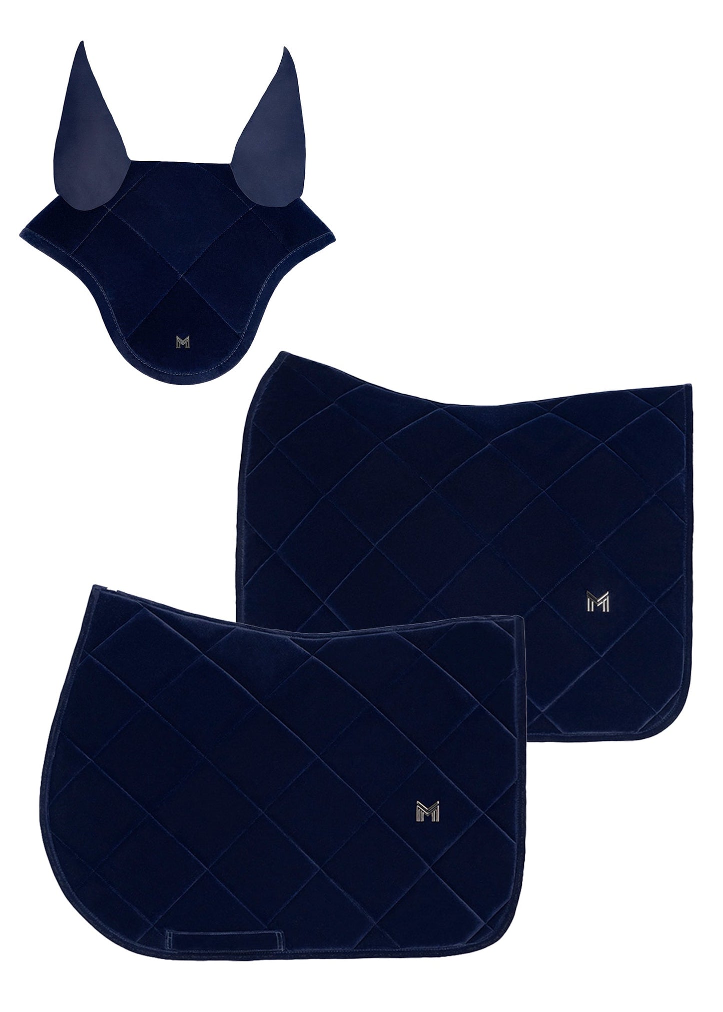 Producto ecuestre Maximilian Equestrian Velvet Jumping Saddle Pad (Sapphire) detalle 9