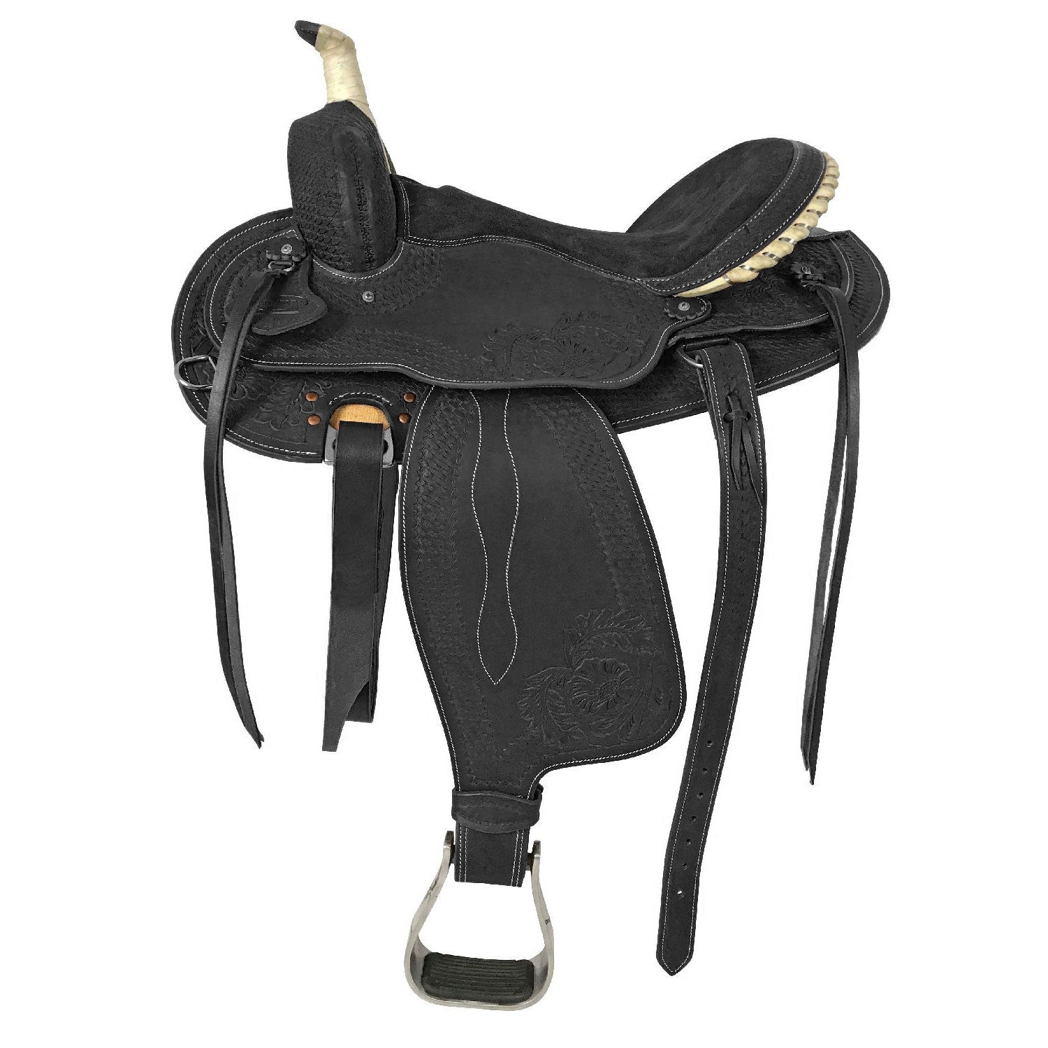 Sella árabe Lakota modelo silver wire - Negro
