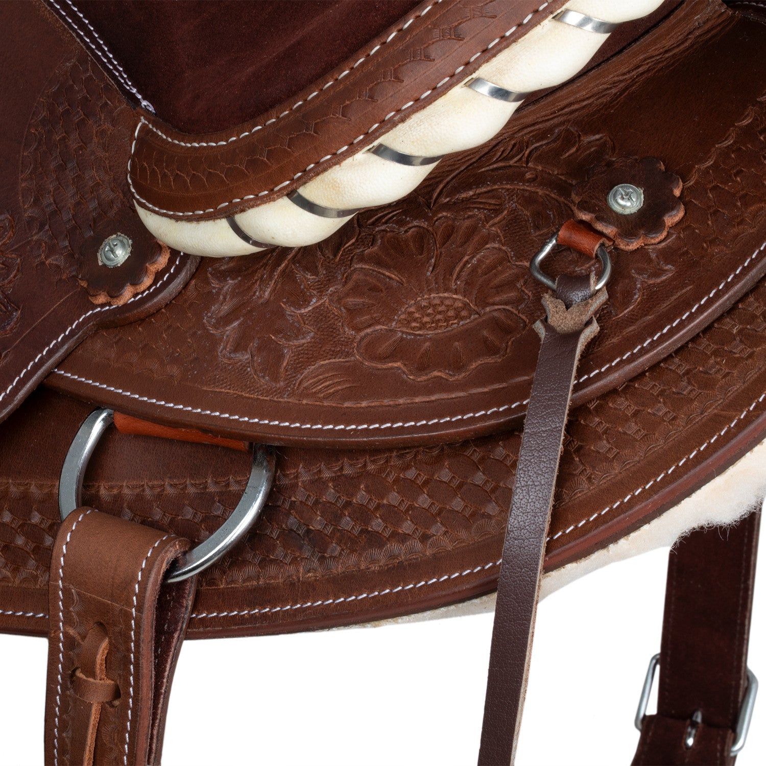 Sella árabe Lakota modelo silver wire - Marrón