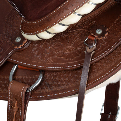 Sella árabe Lakota modelo silver wire - Marrón