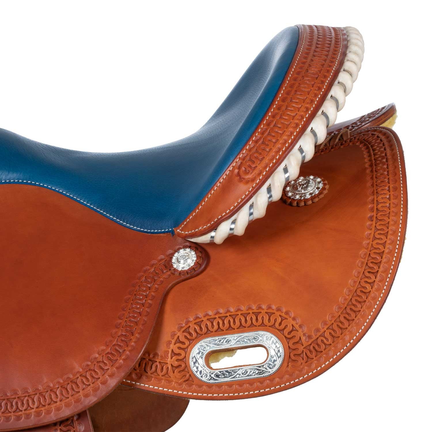 Silla Barrel modelo color 5020 asiento azul Pool's - Coñac