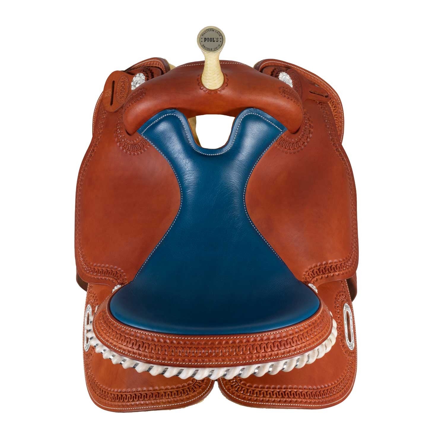 Silla Barrel modelo color 5020 asiento azul Pool's - Coñac