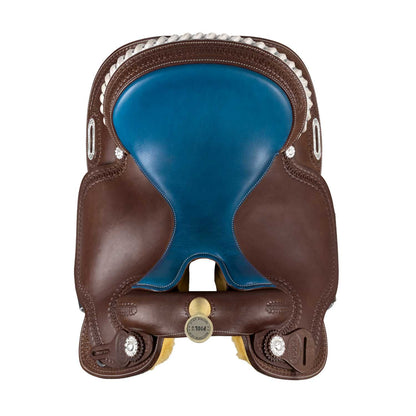 Silla Barrel modelo color 5020 asiento azul Pool's - Marrón oscuro