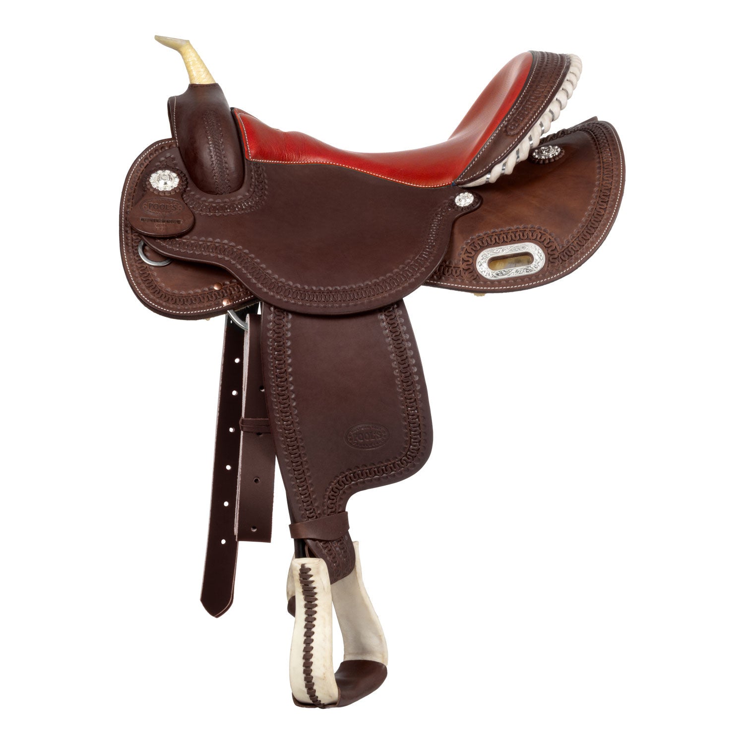 Silla barrel pool modelo color 5020 asiento rojo Pool's - Marrón oscuro