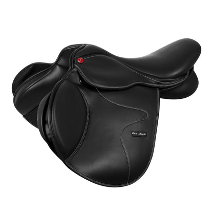 Silla de salto Roma en cuero PU Pro-Light - Negro