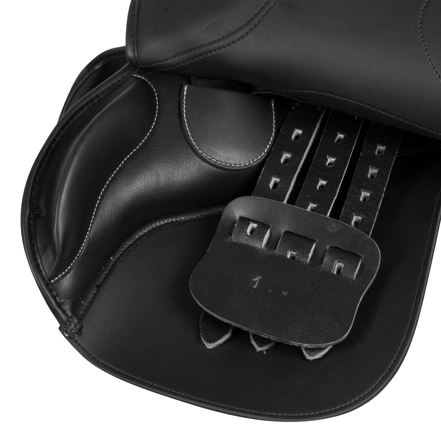 Silla de salto Roma en cuero PU Pro-Light - Negro