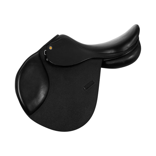 Silla de salto en cuero martillado Equestro - Negro
