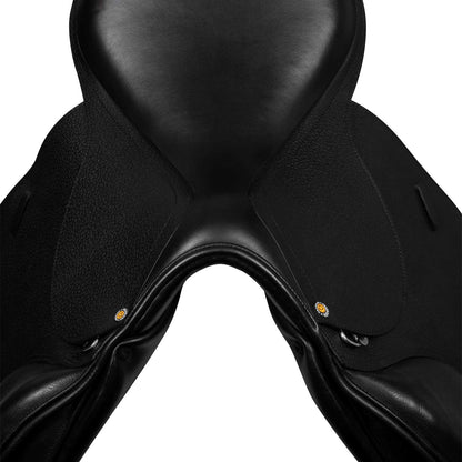 Silla de salto en cuero martillado Equestro - Negro