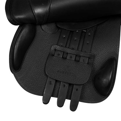 Silla de salto en cuero martillado Equestro - Negro