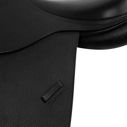 Silla de salto en cuero martillado Equestro - Negro