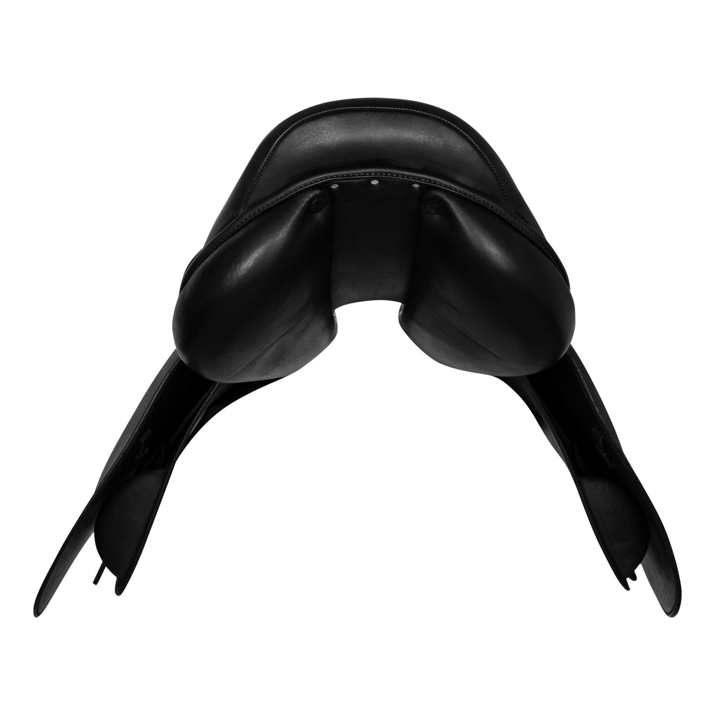 Silla de salto en cuero martillado Equestro - Negro