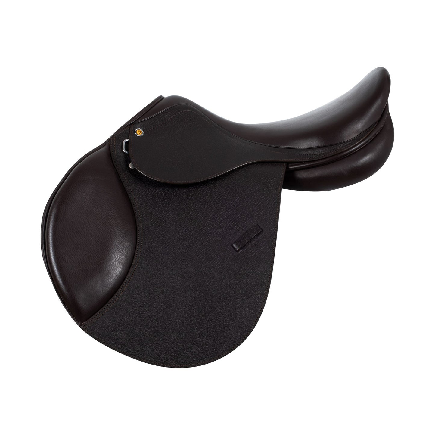 Silla de salto en cuero martillado Equestro - Marrón oscuro