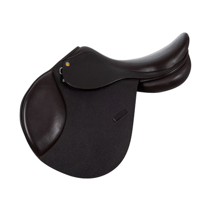 Silla de salto en cuero martillado Equestro - Marrón oscuro